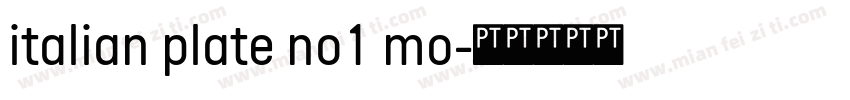 italian plate no1 mo字体转换